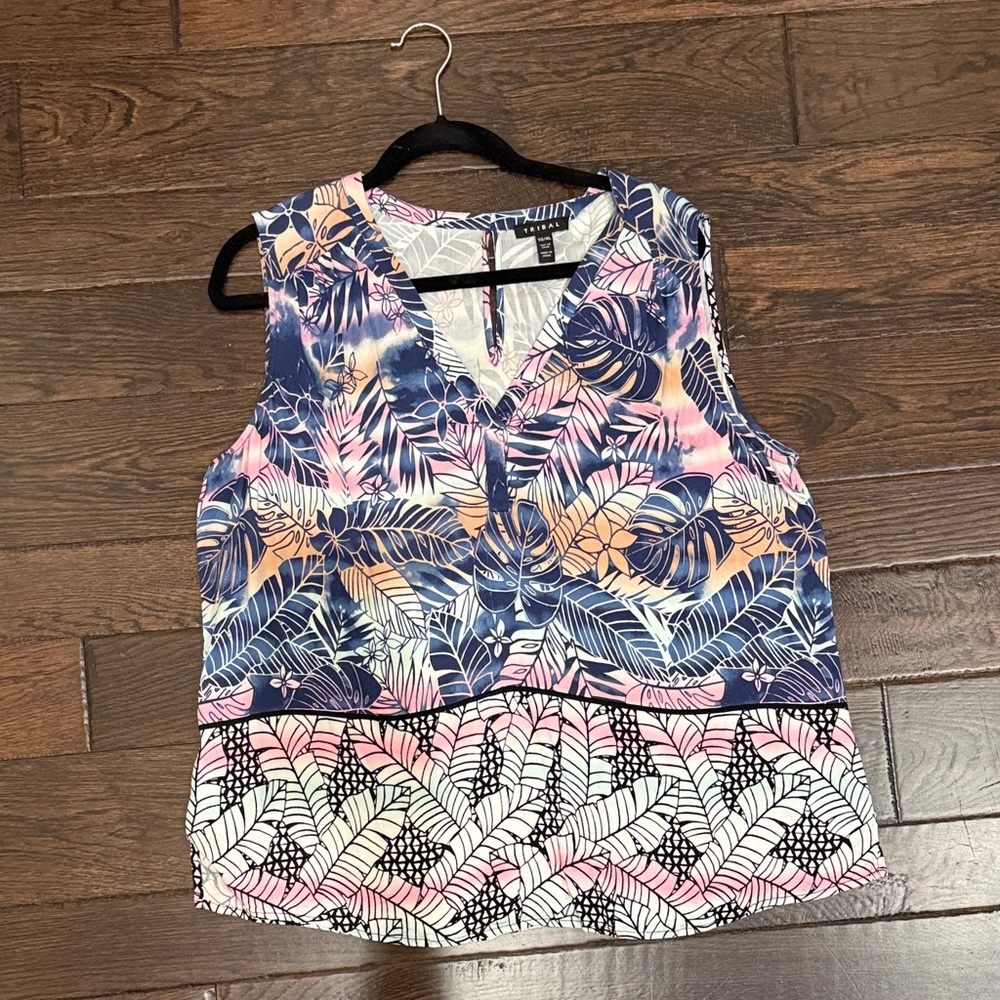 Tribal Multicolor Tropical Tank Top